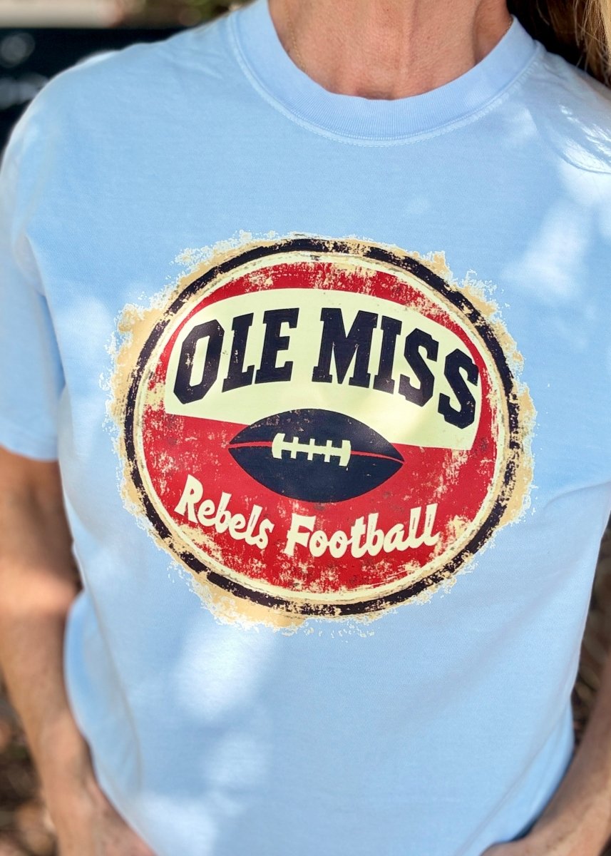 Vintage Ole Miss | Graphic Tee | Blue - Graphic Tee -Jimberly's Boutique-Olive Branch-Mississippi