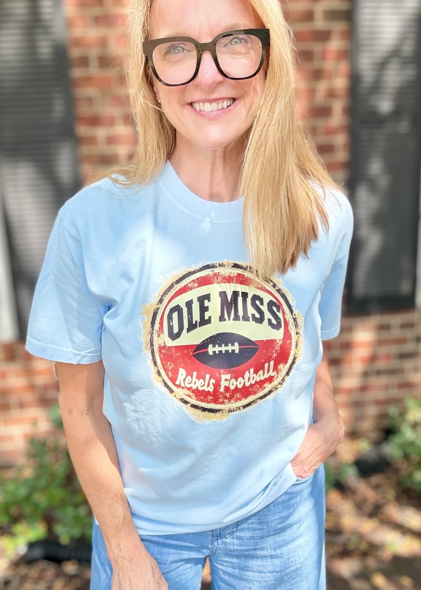Vintage Ole Miss | Graphic Tee | Blue - Graphic Tee -Jimberly's Boutique-Olive Branch-Mississippi