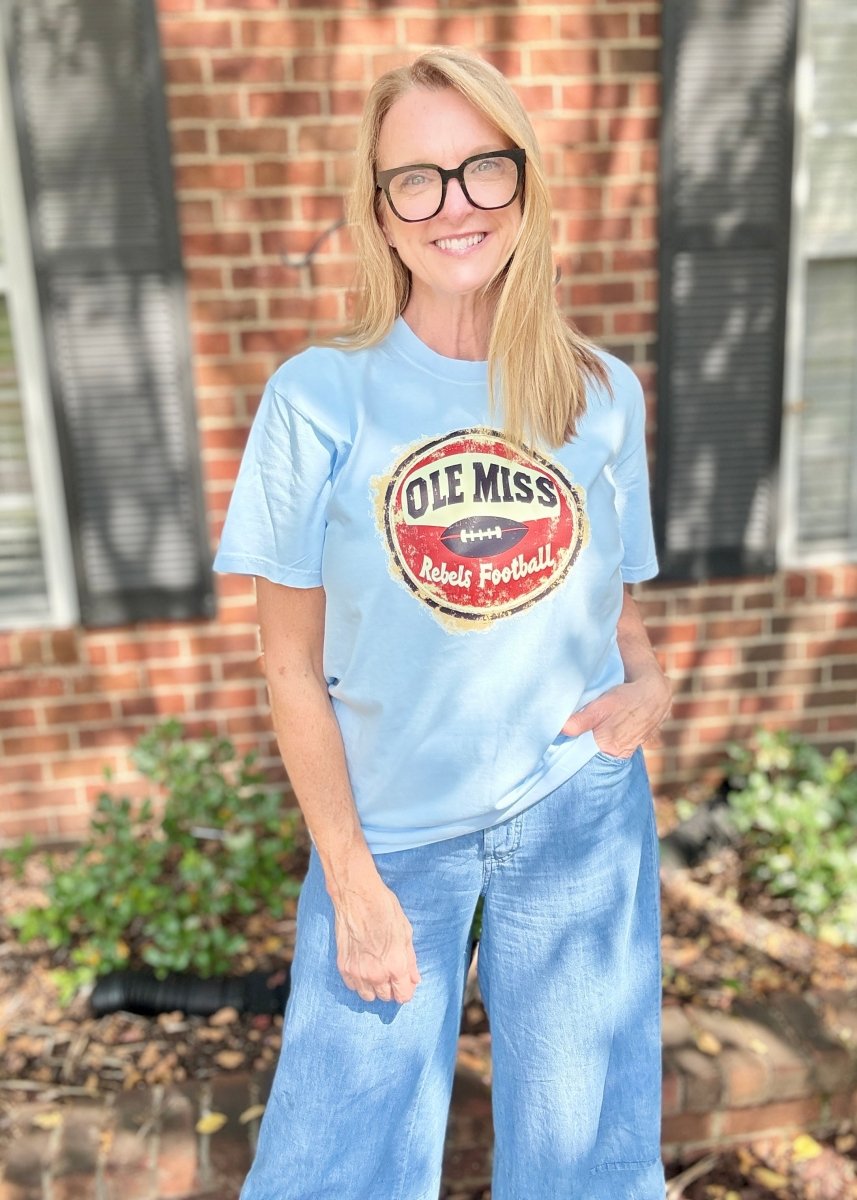 Vintage Ole Miss | Graphic Tee | Blue - Graphic Tee -Jimberly's Boutique-Olive Branch-Mississippi