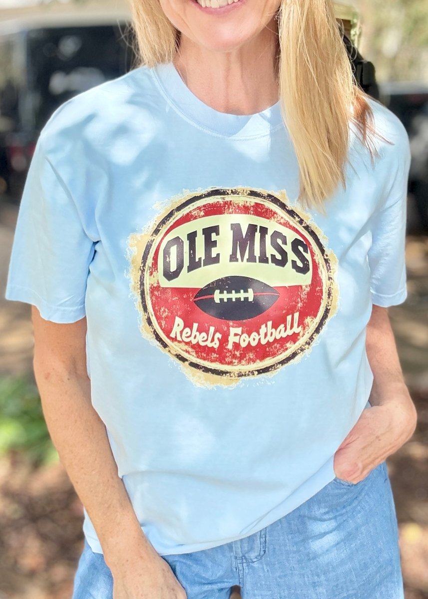 Vintage Ole Miss | Graphic Tee | Blue - Graphic Tee -Jimberly's Boutique-Olive Branch-Mississippi