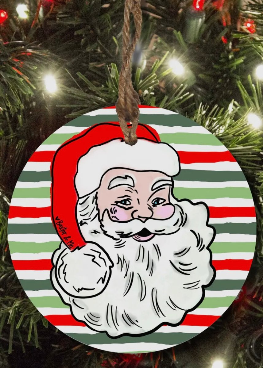Vintage Santa Ornament - ornament - Jimberly's Boutique - Olive Branch - Mississippi