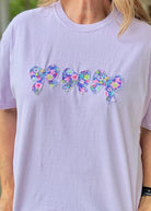 Vintage Triple Bow Applique' T Shirt - Violet - casual t shirt - Jimberly's Boutique - Olive Branch - Mississippi