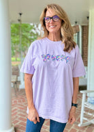Vintage Triple Bow Applique' T Shirt - Violet - casual t shirt - Jimberly's Boutique - Olive Branch - Mississippi