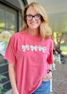 Vintage Triple Bow Applique' T Shirt - Watermelon - casual t shirt - Jimberly's Boutique - Olive Branch - Mississippi