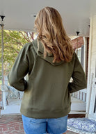 Walking By Faith Embroidered Hoodie - Olive | Dear Scarlett - hoodie - Jimberly's Boutique - Olive Branch - Mississippi