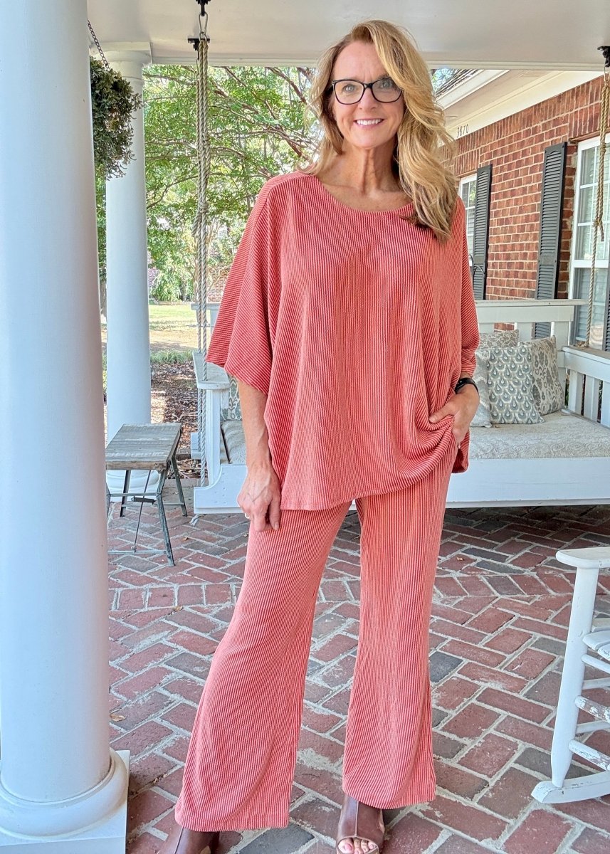 Wanderer Pants Set - Terracotta | Dear Scarlett - pants set - Jimberly's Boutique - Olive Branch - Mississippi
