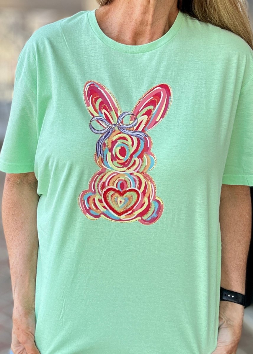 Watercolor Easter Bunny Graphic Tee - Graphic Tee - Jimberly's Boutique - Olive Branch - Mississippi