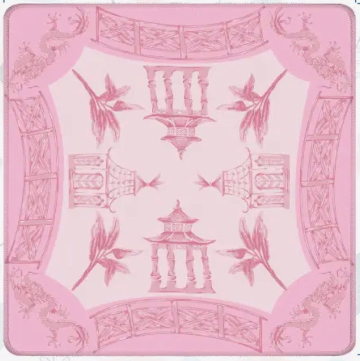 Watercolor Pagoda Mahjong Mat - Pink - Mahjong Mat - Jimberly's Boutique - Olive Branch - Mississippi