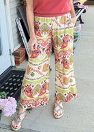 Wide Leg Border Print Pants | Umgee - pants -Jimberly's Boutique-Olive Branch-Mississippi