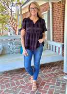 Winnie Jo Babydoll Top - Black | Umgee - Jimberly's Boutique - Olive Branch - Mississippi