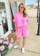 Woven Airflow Shorts Set - Candy Pink - short set - Jimberly's Boutique - Olive Branch - Mississippi