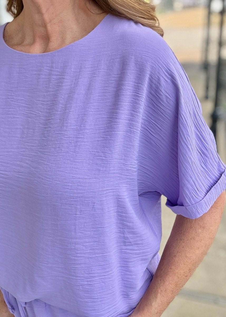 Woven Airflow Shorts Set - Lavender - short set - Jimberly's Boutique - Olive Branch - Mississippi