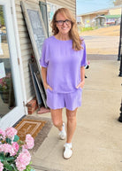 Woven Airflow Shorts Set - Lavender - short set - Jimberly's Boutique - Olive Branch - Mississippi
