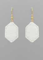 Wrapped Raffia Hexagon Earrings - earrings -Jimberly's Boutique-Olive Branch-Mississippi