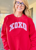 XOXO Applique' Sweatshirt or LS T Shirt - Red - Graphic Tee - Jimberly's Boutique - Olive Branch - Mississippi