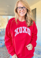 XOXO Applique' Sweatshirt or LS T Shirt - Red - Graphic Tee - Jimberly's Boutique - Olive Branch - Mississippi