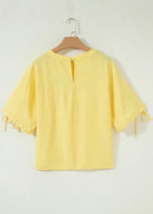 Yellow Cream Babydoll Blouse - blouse -Jimberly's Boutique-Olive Branch-Mississippi