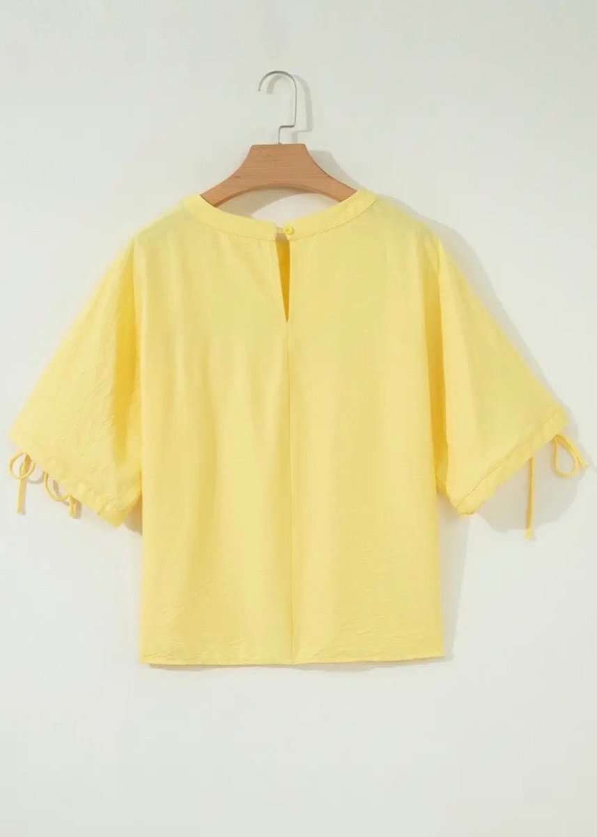 Yellow Cream Babydoll Blouse - blouse -Jimberly's Boutique-Olive Branch-Mississippi
