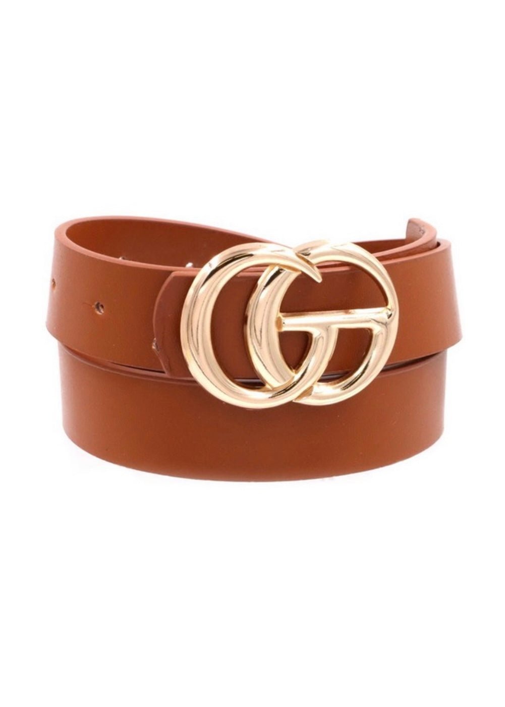 1" CG Faux Leather 40' Buckle Belt - Jimberly's Boutique