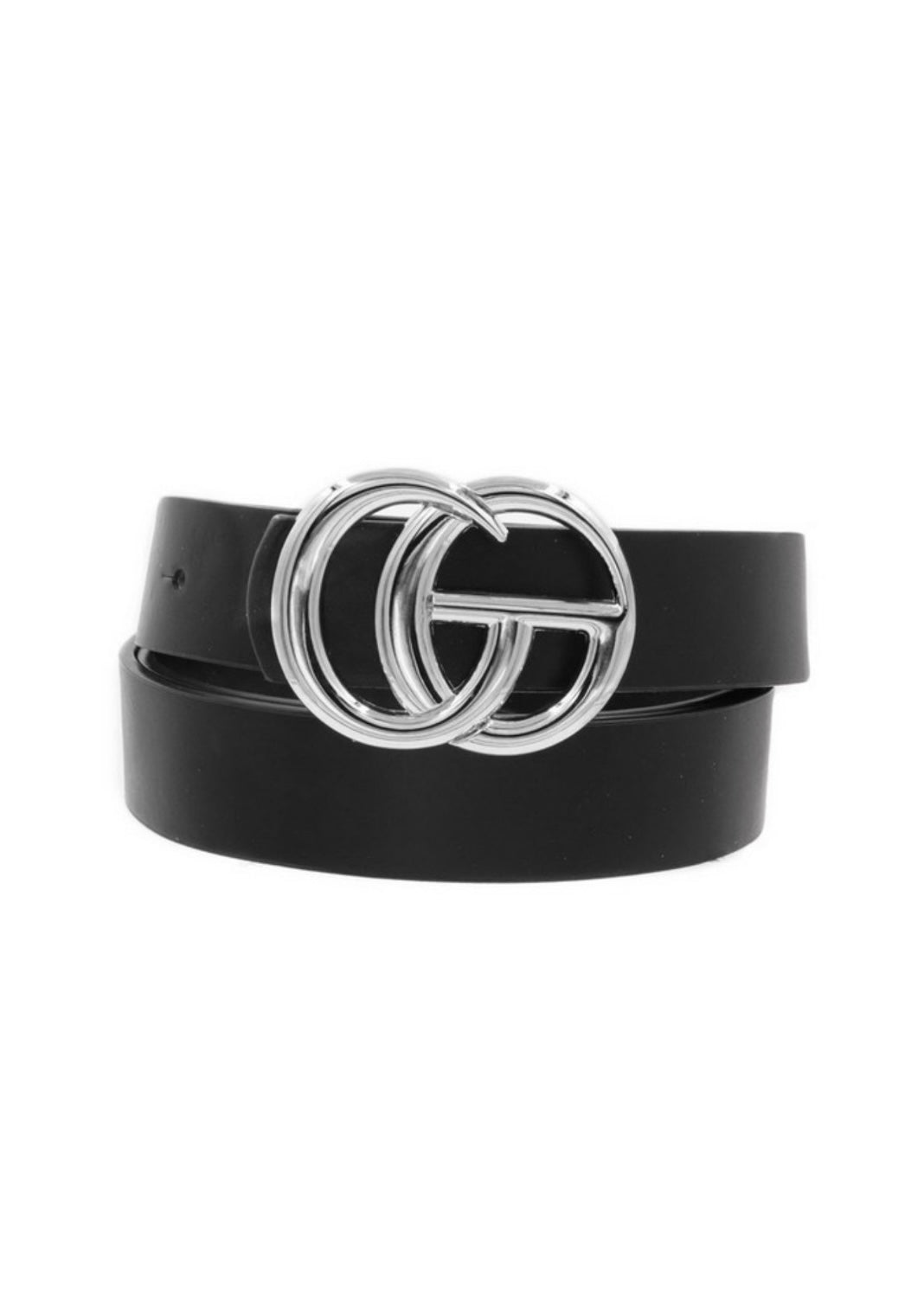1" CG Faux Leather 40' Buckle Belt - Jimberly's Boutique