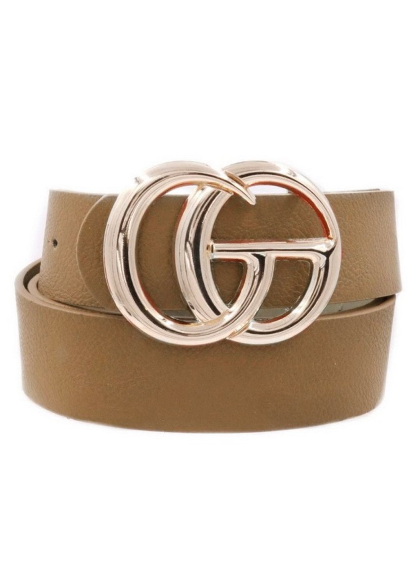 1.25" CG 40' Faux Leather Buckle Belt - belt -Jimberly's Boutique-Olive Branch-Mississippi