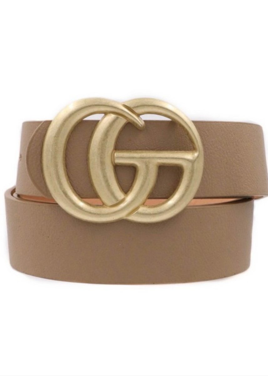 1.25" CG 40' Faux Leather Buckle Belt - belt -Jimberly's Boutique-Olive Branch-Mississippi