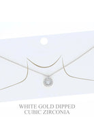 15.5" Gold Plated CZ Solitaire Necklace - necklace -Jimberly's Boutique-Olive Branch-Mississippi