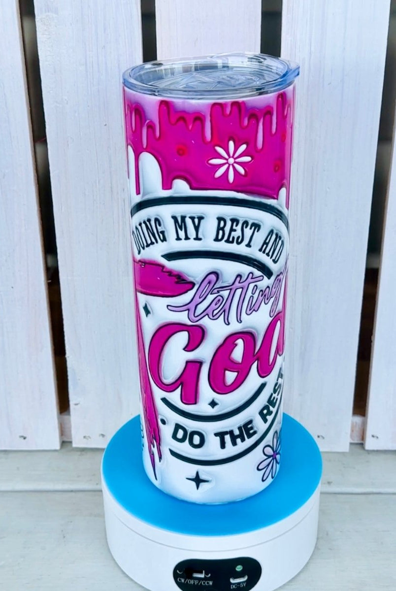 20 OZ Skinny Tumbler - 3D Doing My Best - -Jimberly's Boutique-Olive Branch-Mississippi