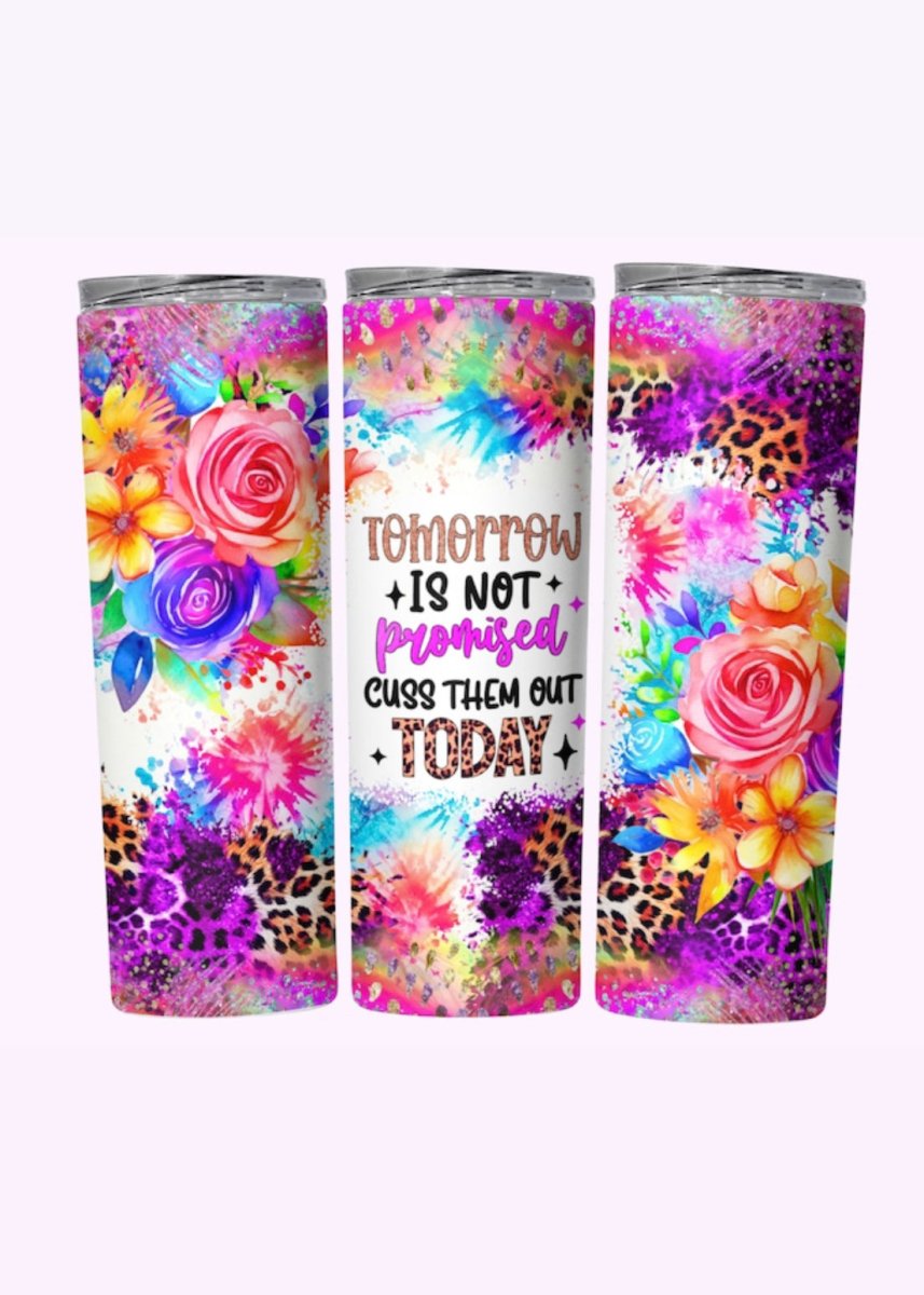 20 OZ Skinny Tumbler - Cuss Them Out Today - -Jimberly's Boutique-Olive Branch-Mississippi