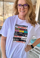 80's Throwback Cassettes Graphic Tee - choice of Grey or White - Shirts & Tops -Jimberly's Boutique-Olive Branch-Mississippi