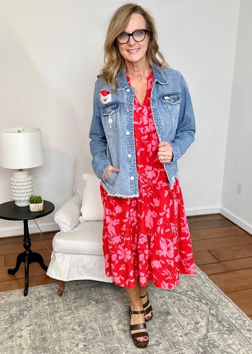 A Good Feeling Frayed Hem Denim Jacket - Jacket -Jimberly's Boutique-Olive Branch-Mississippi