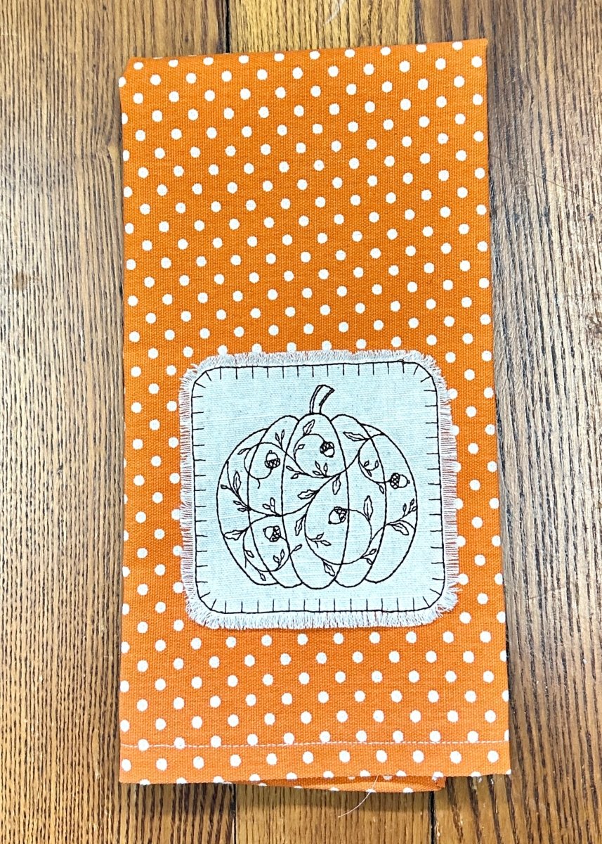 Acorns & Pumpkin Embroidered Tea Towel - tea towel -Jimberly's Boutique-Olive Branch-Mississippi