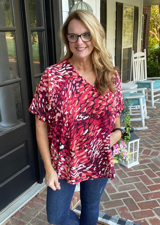 Amelia Top - Wine - Casual Top - Jimberly's Boutique