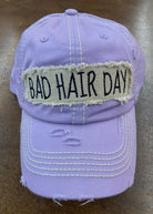 Bad Hair Day Lavender Distressed Cap - Ball Cap -Jimberly's Boutique-Olive Branch-Mississippi