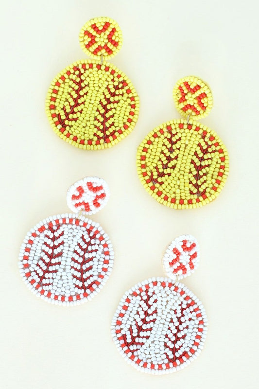 Ball Beaded Embroidery Drop Earrings - earrings - Jimberly's Boutique