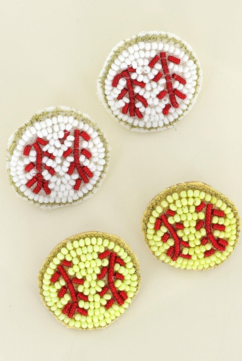 Ball Beaded Embroidery Stud Earrings - earrings -Jimberly's Boutique-Olive Branch-Mississippi