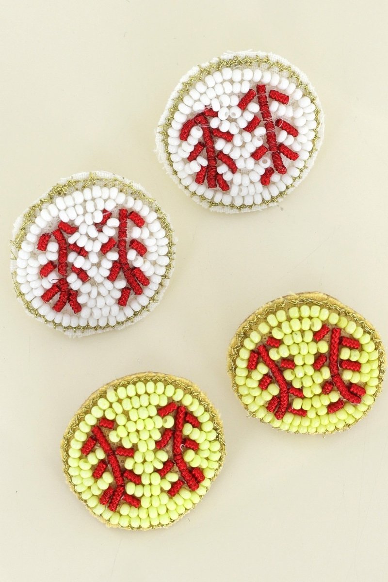 Ball Beaded Embroidery Stud Earrings - earrings - Jimberly's Boutique
