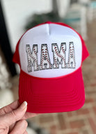 Baseball MAMA Red Trucker Cap/Hat - Trucker Cap -Jimberly's Boutique-Olive Branch-Mississippi