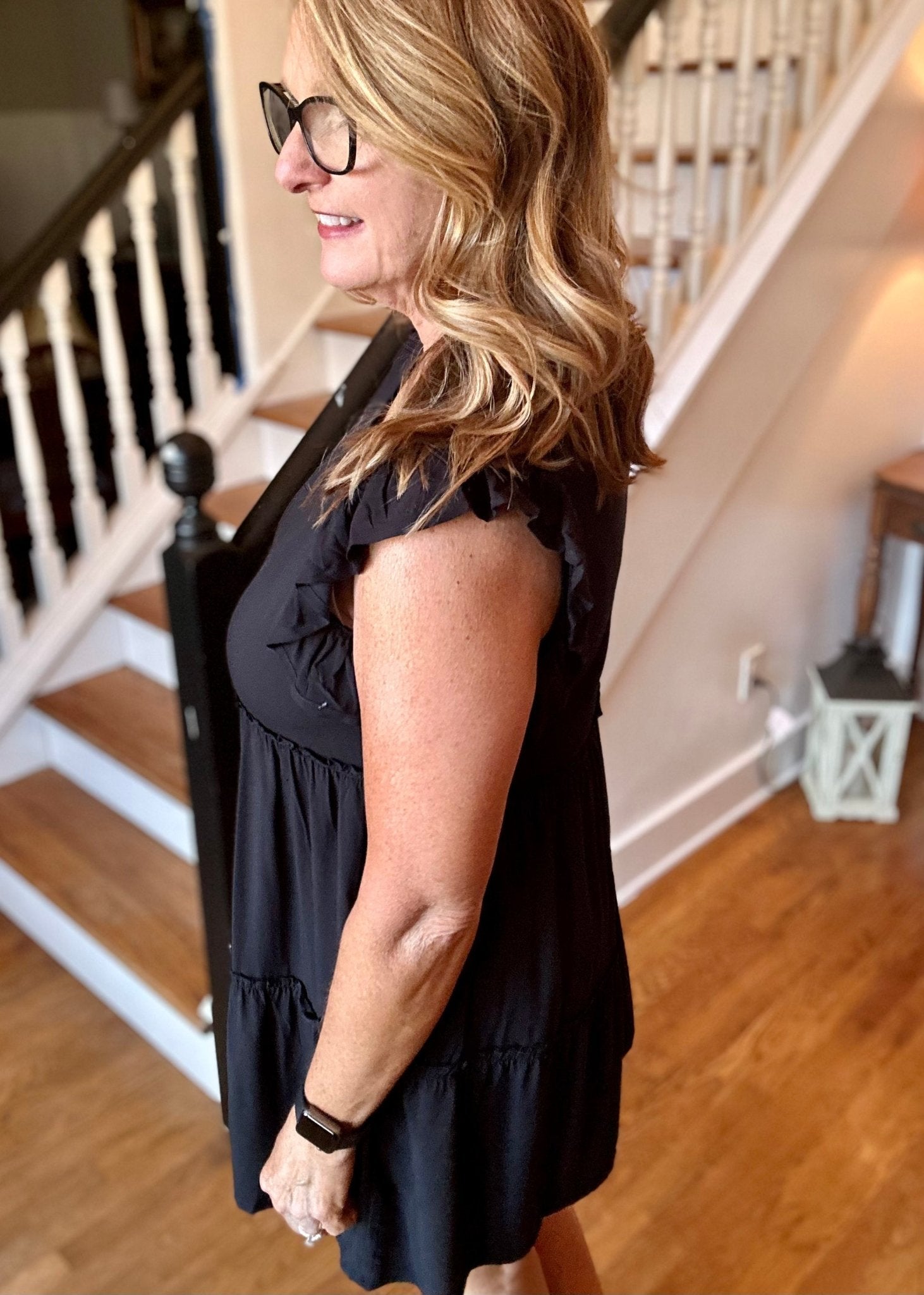 Basically Beautiful V Neck Dress - Black - Jimberly's Boutique