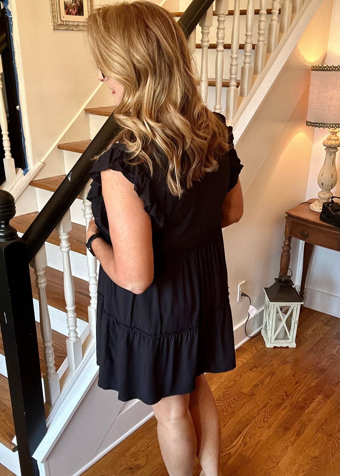Basically Beautiful V Neck Dress - Black - Jimberly's Boutique