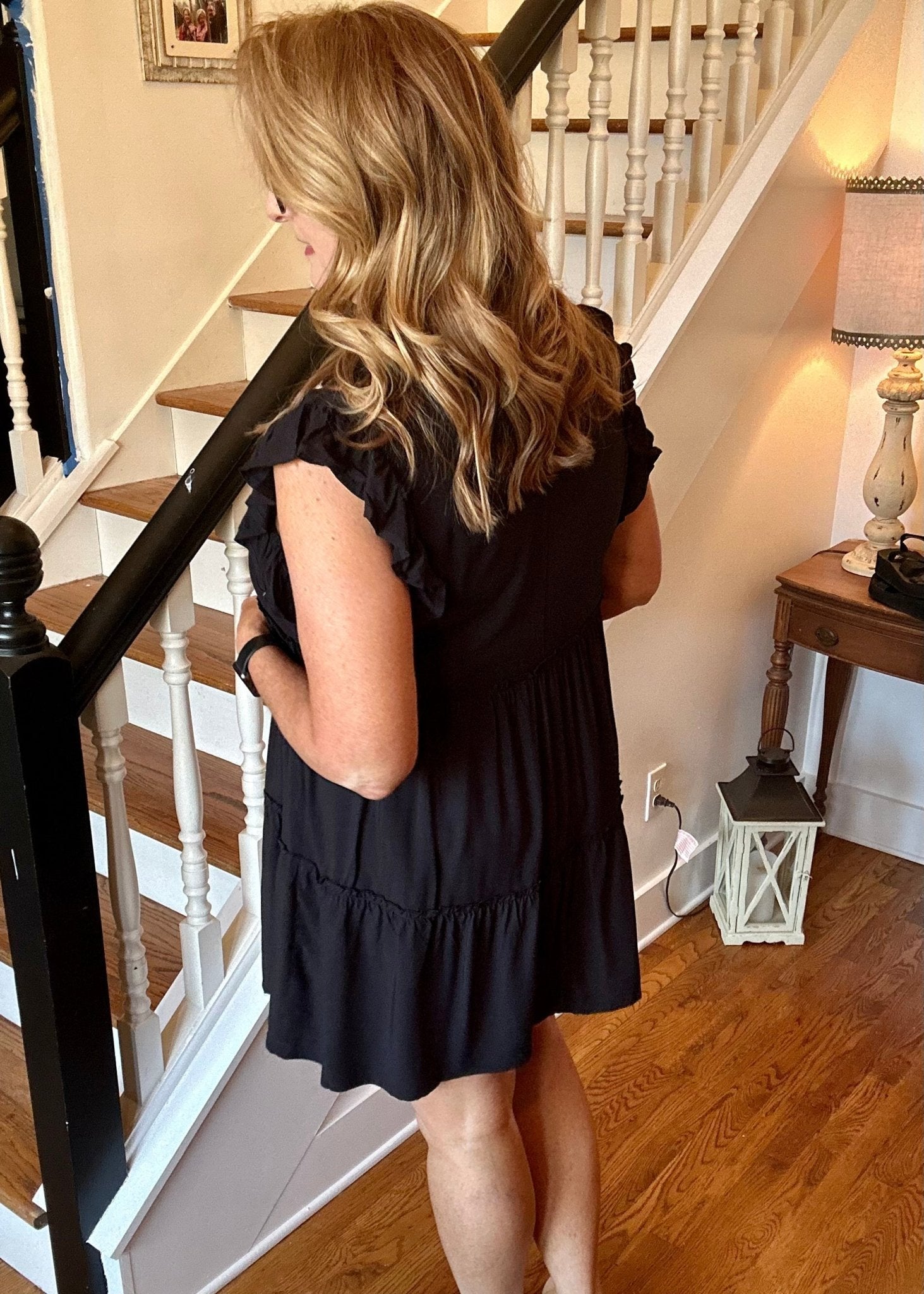 Basically Beautiful V Neck Dress - Black - Jimberly's Boutique