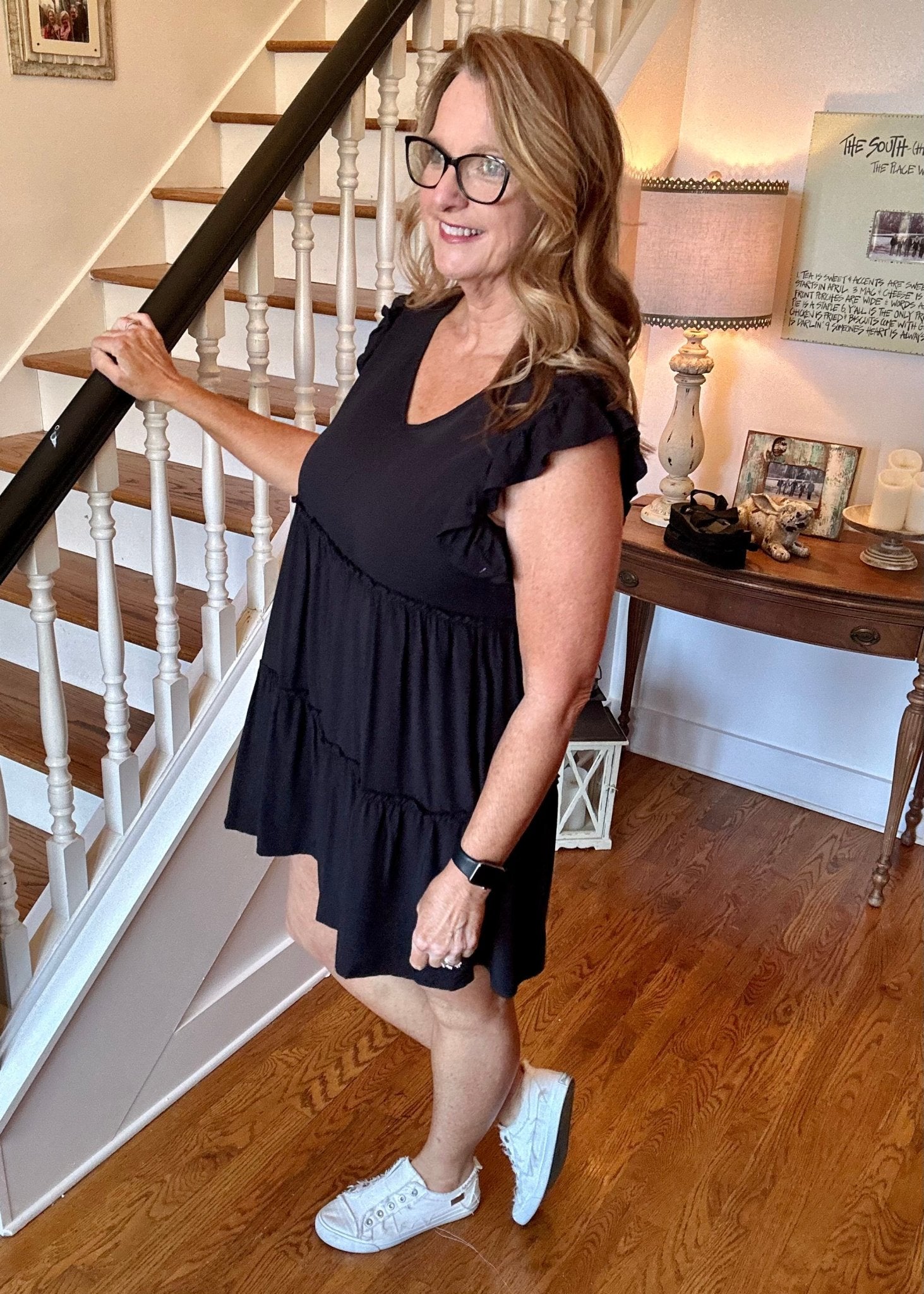 Basically Beautiful V Neck Dress - Black - Jimberly's Boutique