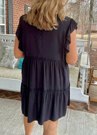 Basically Beautiful V Neck Dress - Black - Casual Dress -Jimberly's Boutique-Olive Branch-Mississippi