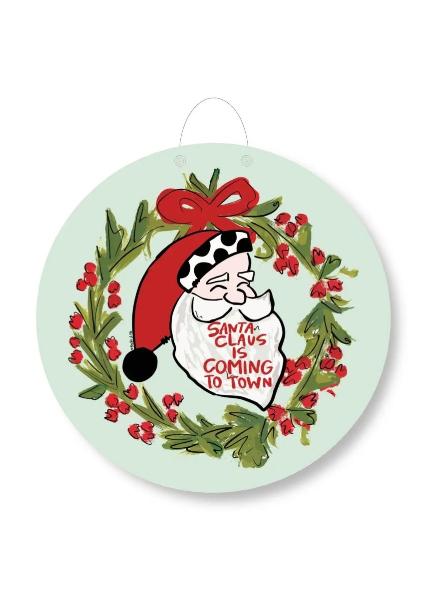 Baxter & Me Door Hanger - Santa Claus Is Coming To Town (PICKUP ONLY) - baxter & me - Jimberly's Boutique