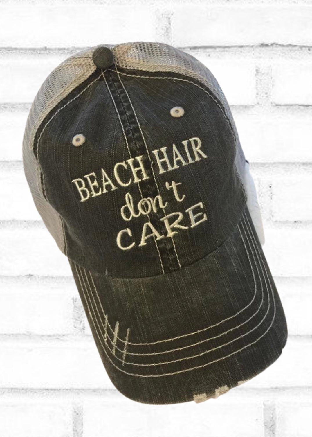 Beach Hair Don't Care Trucker Ball Cap - Jimberly's Boutique