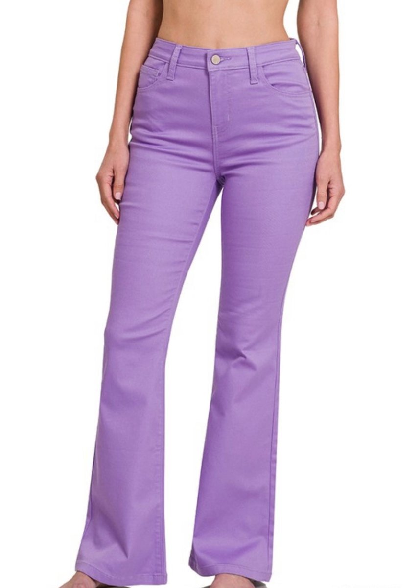 Billie Boot Cut Jeans - Lavender - Pants -Jimberly's Boutique-Olive Branch-Mississippi