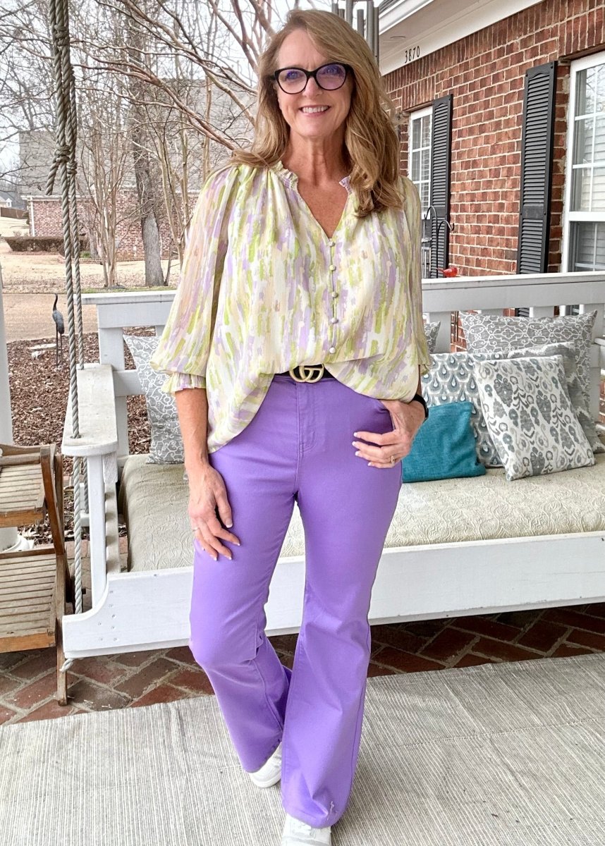 Billie Boot Cut Jeans - Lavender - Pants -Jimberly's Boutique-Olive Branch-Mississippi