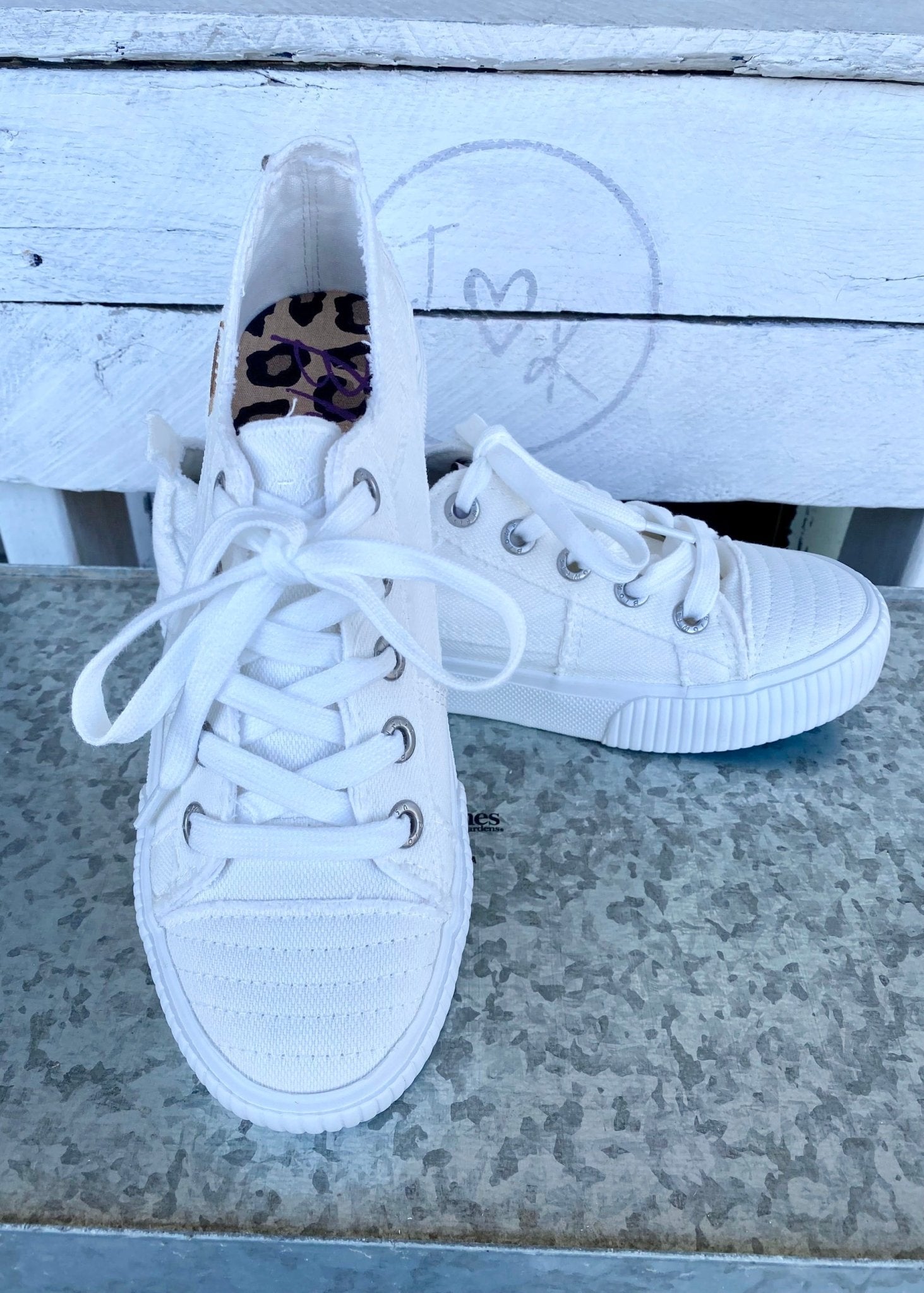 Blowfish Clay Smoked Canvas Sneakers - White - Jimberly's Boutique