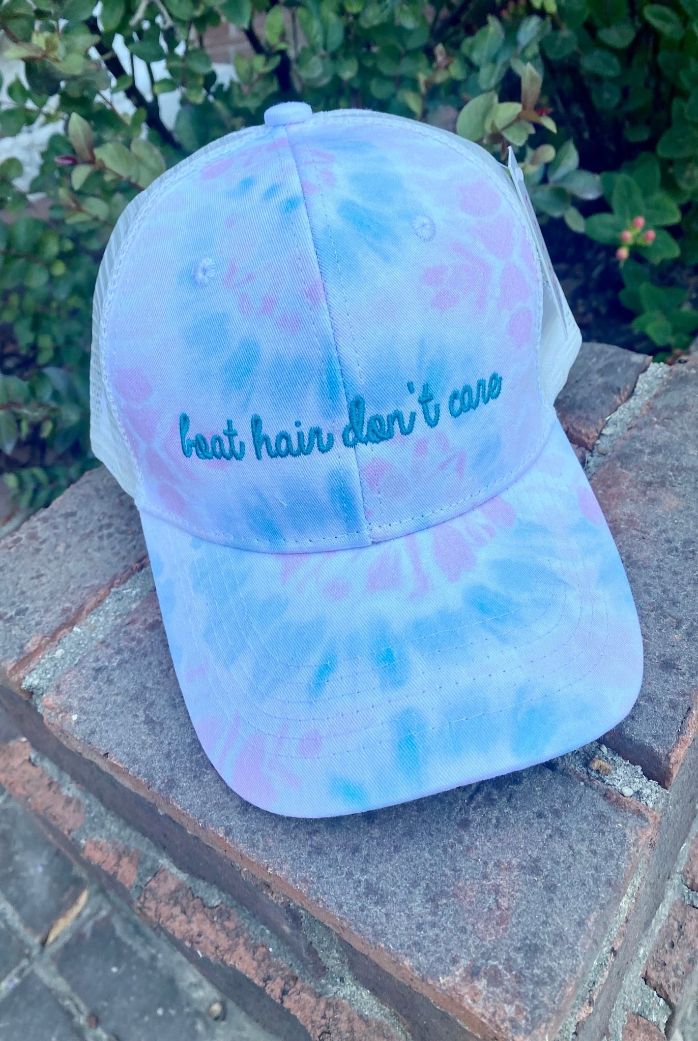 Boat Hair Don't Care Pastel Tie Dye Trucker Hat/Cap - Ball Cap -Jimberly's Boutique-Olive Branch-Mississippi