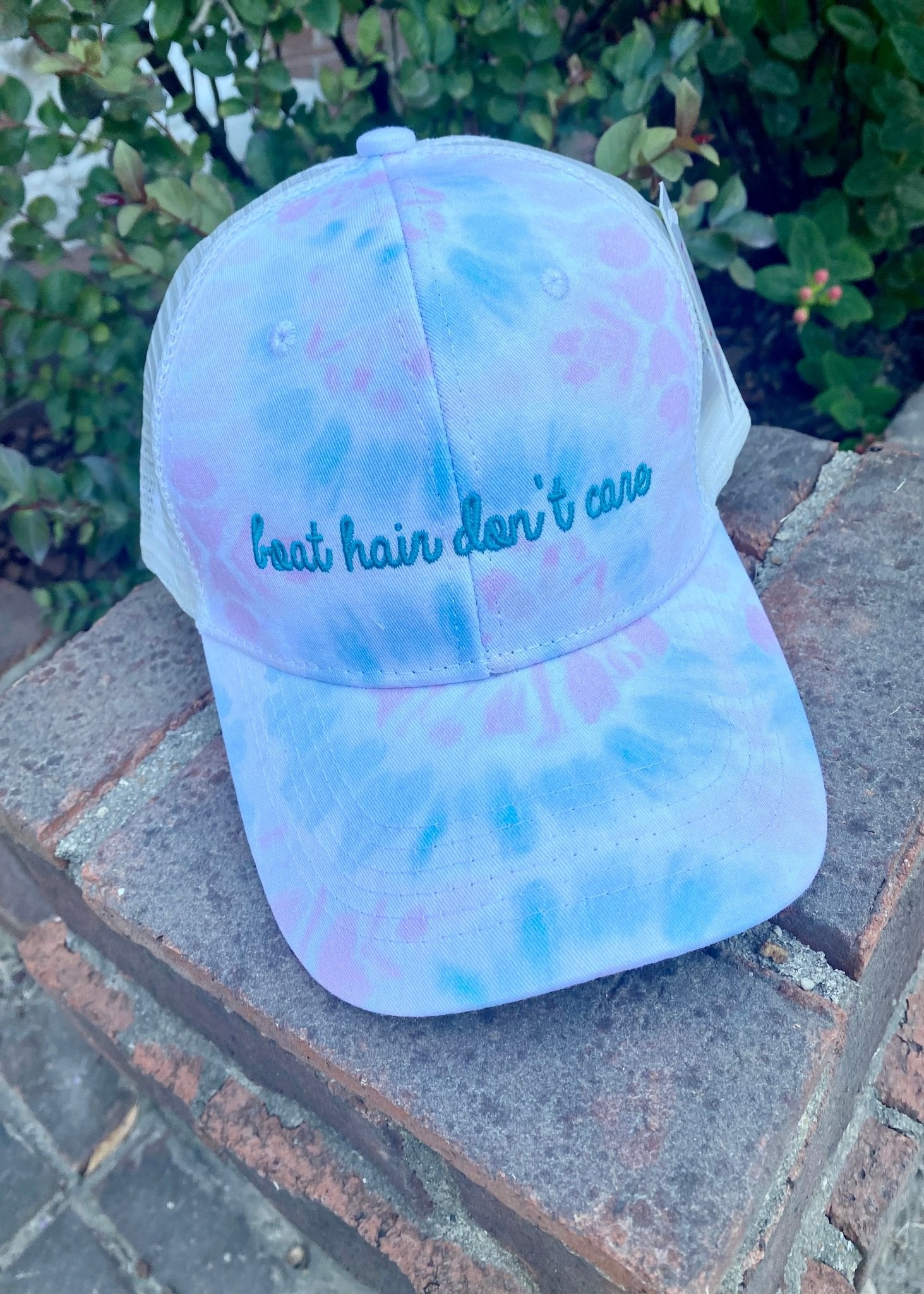 Boat Hair Don't Care Pastel Tie Dye Trucker Hat/Cap - Ball Cap -Jimberly's Boutique-Olive Branch-Mississippi